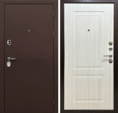 Дверь MXD Союз 90мм Антик Медь - панель Лиственница беленая