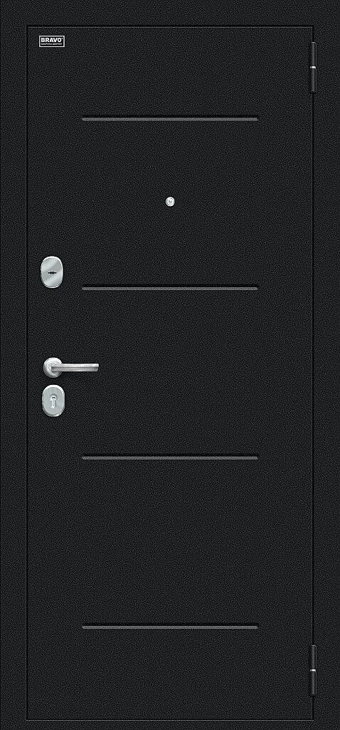 Входная дверь Техно Букле черное/Wenge Veralinga BR5303 внешняя сторона