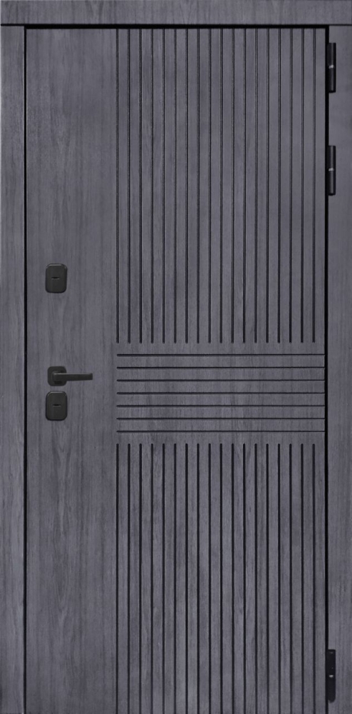 Входная дверь ДвериПРО Берген Эмаль L-2 (16мм, белая эмаль) DPRO196986 внешняя сторона