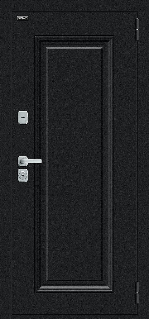 Фото Входная дверь Флэш МФ/BChrome Букле черное/Wenge Melinga BR6216 внешняя сторона