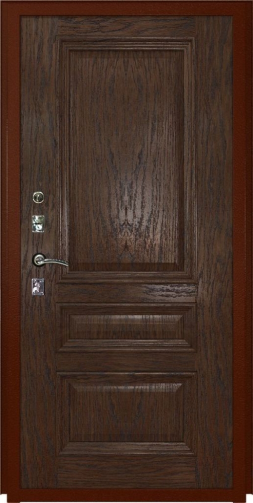 Входная дверь ДвериПРО L-Термо серебро Фараон-2 (16мм, мореный дуб) DPRO196886 внутренняя сторона