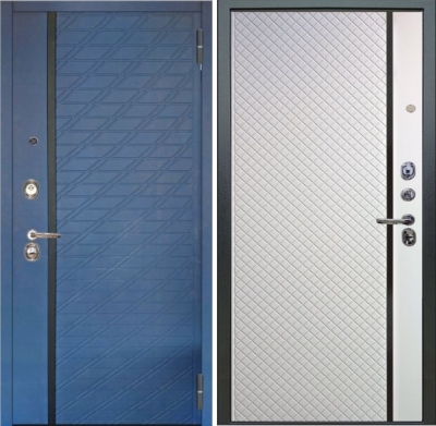 Дверь Аргус ЛЮКС 3К Тори-синий-софт Антик серебро