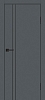 Межкомнатная дверь P-20 AL черный молдинг Графит матовый