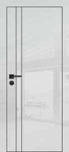 Межкомнатная дверь HGX-20 черная кромка с 4-х ст. Агат глянец